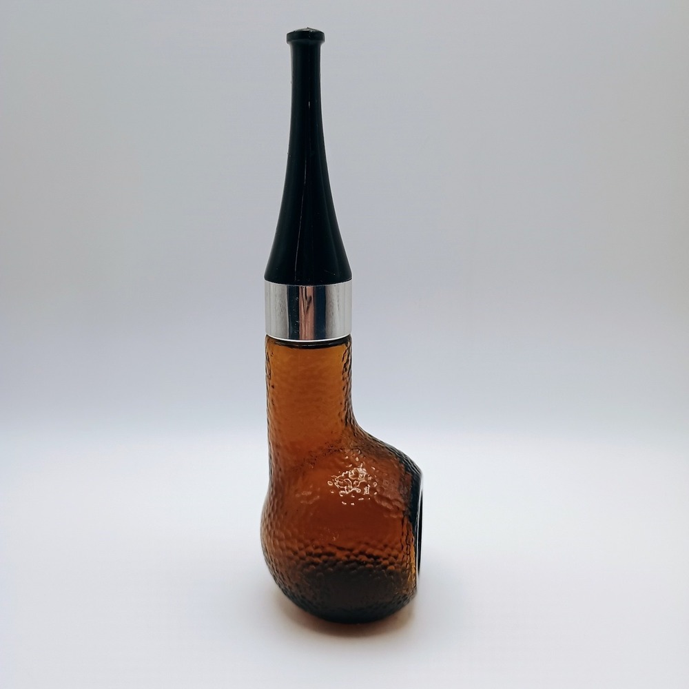 Vintage Avon Oland Pipe After Shave Bottle Amber Glass Decanter 2 oz - Picture 2 of 10